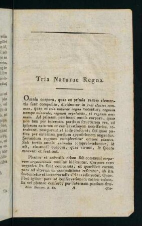 1-2, Tria Naturae Regna