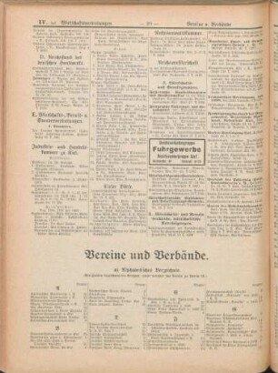 Vereine und Verbände.