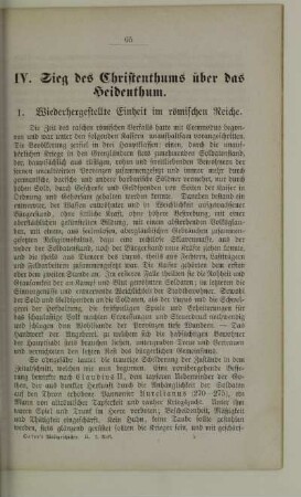 IV. Sieg des Christenthums über das Heidenthum