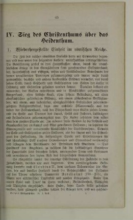 IV. Sieg des Christenthums über das Heidenthum