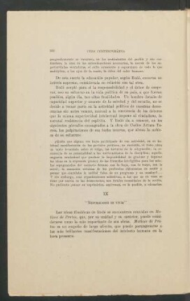 IX - "Reformarse es vivir"
