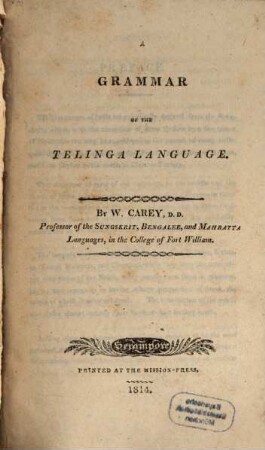 A Grammar of Telinga Language