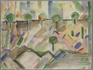 Landschaft mit sechs Bäumen