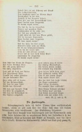Die Speiseregeln