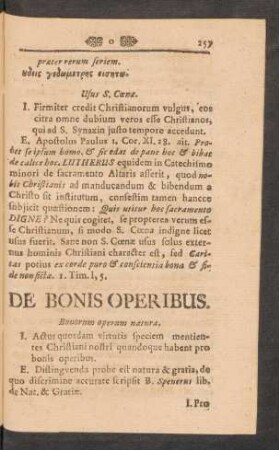 De Bonis Operibus