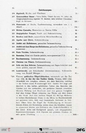 Zeichnungen (Nr. 276-291)