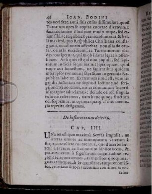 De historicorum delectu. Cap. IIII.
