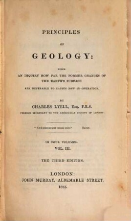 Principles of geology. 3