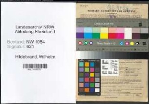 Entnazifizierung Wilhelm Hildebrand , geb. 01.09.1883 (Steuersekretaer)