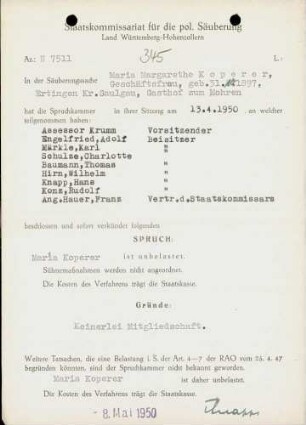 Koperer, Maria Margarethe