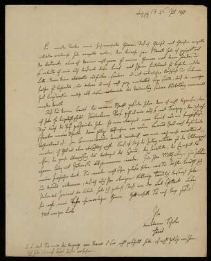 15: Brief von Gustav Friedrich Haenel an Gustav Hugo, Leipzig, 26.7.1838