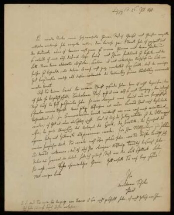 15: Brief von Gustav Friedrich Haenel an Gustav Hugo, Leipzig, 26.7.1838