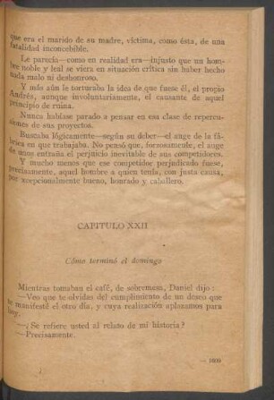 Capítulo XXII - Cómo terminó el domingo