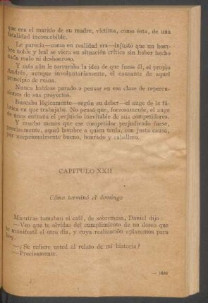 Capítulo XXII - Cómo terminó el domingo