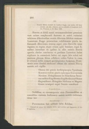 106. [Svenska Rådets kreditiv för Ludbert Rogge till borgtmästare och råd i Lübeck, dat. s. d.]