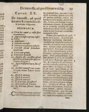 111-118, Caput XV. De interesse, ad quod locator & conductor sibi invicem obligantur.