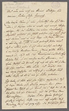 Christoph Martin Wieland (1733 - 1813) Autographen: Briefe von Christoph Martin Wieland an verschiedene Adressaten - BSB Autogr.Cim. Wieland, Christoph Martin, 2. Christoph Martin Wieland (1733 - 1813) Autographen: Brief von Christoph Martin Wieland an Heinrich Gessner - BSB Autogr.Cim. Wieland, Christoph Martin.2