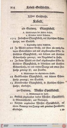 XIItes Geschlecht. Kobelt