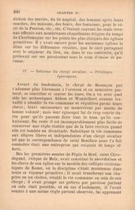 IV. - Réforme du clergé séculier. - Privilèges épiscopaux