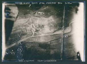 Foto des Geländes an der Schelde (Escaut) am Nordrand von Bantouzelle (Luftbild)