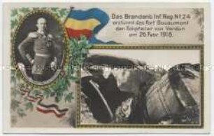 Postkarte zur Eroberung von Fort Douamont
