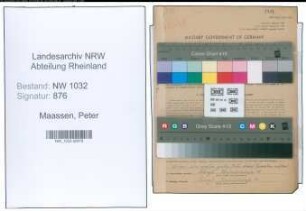 Entnazifizierung Peter Maassen , geb. 14.11.1885 (Kriminalsekretaer)