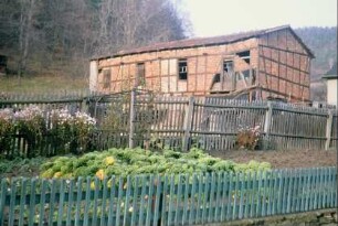Fachwerkscheune vom vorigen Bild: vorn Nutzgarten