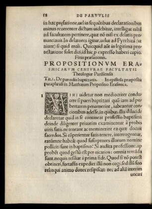 Propositionum Erasmicarum Censurae Facultatis Theologiae Parisiensis
