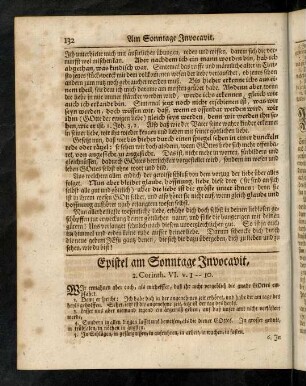 132-140, Epistel am Sonntage Invocavit