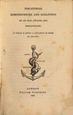 Piscatorial Reminiscences and Gleanings