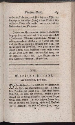 XVIII. Martino Lunghi, ein Baumeister, starb 1656.