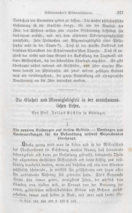 327-386 Die Einheit und Mannigfaltigkeit in der neutestamentlichen Lehre