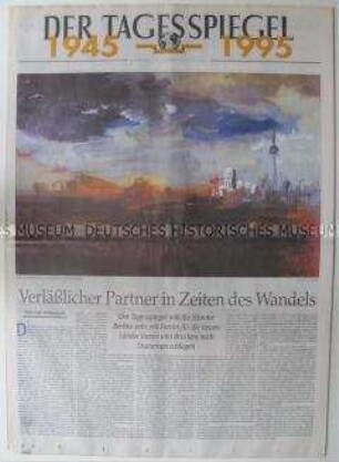 "Der Tagesspiegel", unabhängige Berliner Morgenzeitung, Jubiläumsausgabe zum 50jährigen Erscheinen der Zeitung