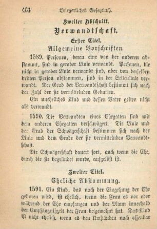 Zweiter Titel. Eheliche Abstammung