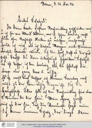 Brief vom 16.11.1906