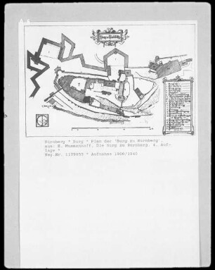 Nürnberg, Plan der Burg