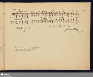 Rietz, Julius; 1863 [Noten- und Texteintrag]