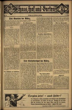 Vierte Ausgabe vom Sonntag, den 11. März 1934.