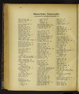 Alphabetisches Namenregister zum Hauptblatt der Hanseatischen Gerichtszeitung 1920.