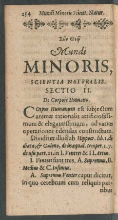 Sectio II. De Corpore Humano.