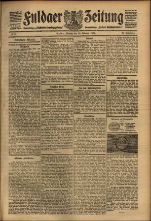 Zweite Ausgabe vom Montag, den 15. Februar 1909.