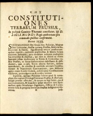 Constitutiones Terrarum Prussiae, ...