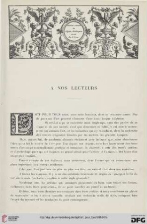A nos lecteurs