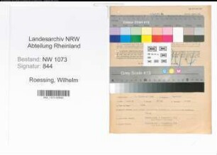 Entnazifizierung Wilhelm Roessing , geb. 09.11.1901 (Zeitungsvertreiber)