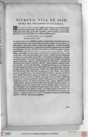 Vitruvii vita ex ipso