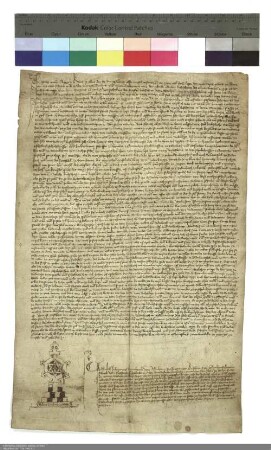 Transsumpt eines Notariatsinstruments von 1428 Juni 14 über den Streit, ob eine Wiese fuldisches Gut sei