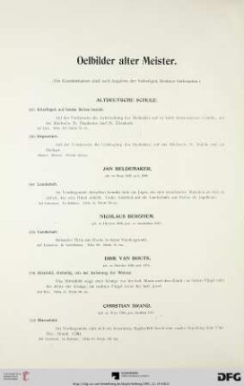 Oelbilder alter Meister (Nr. 105-190)