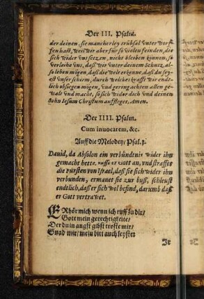 Der IIII. Psalm.