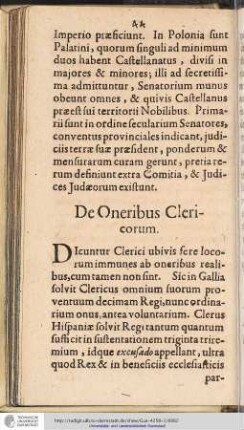De Oneribus Clericorum