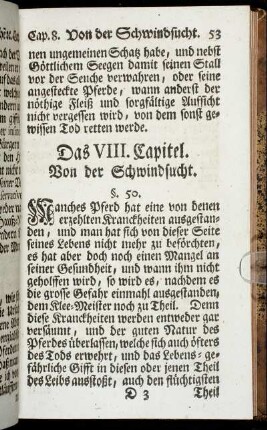 Das VIII. Capitel. Von der Schwindsucht.